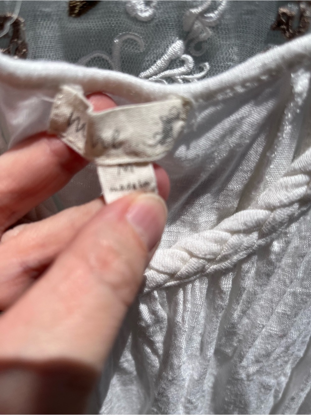 Windsor White Braided Strap Racerback Tank - Picture 4 of 4